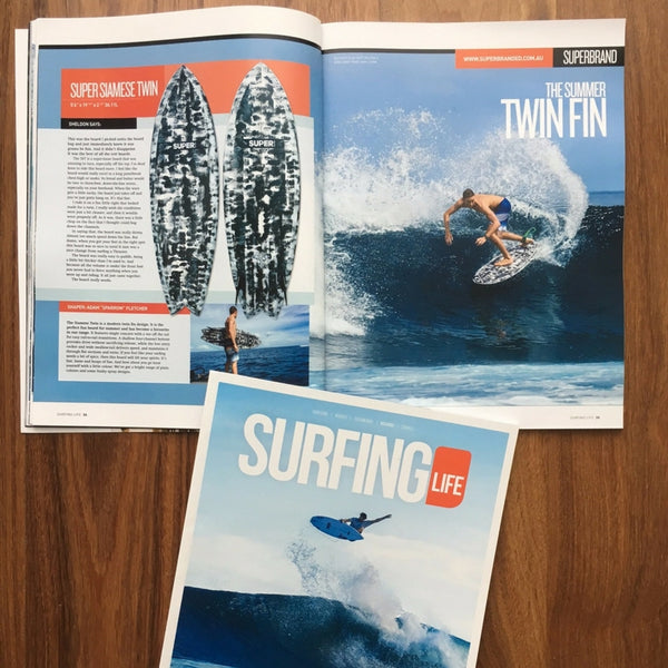 Surfing Life Magazine Reviews the Superbrand Siamese Twin